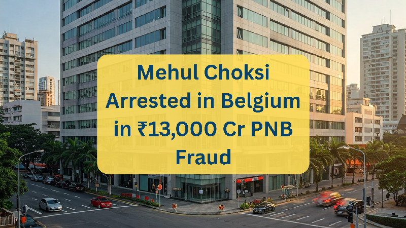 Indian authorities arrest Mehul Choksi in Belgium over the massive PNB fraud case.